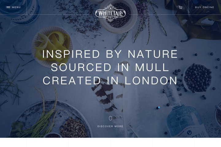 Whitetail Gin website preview
